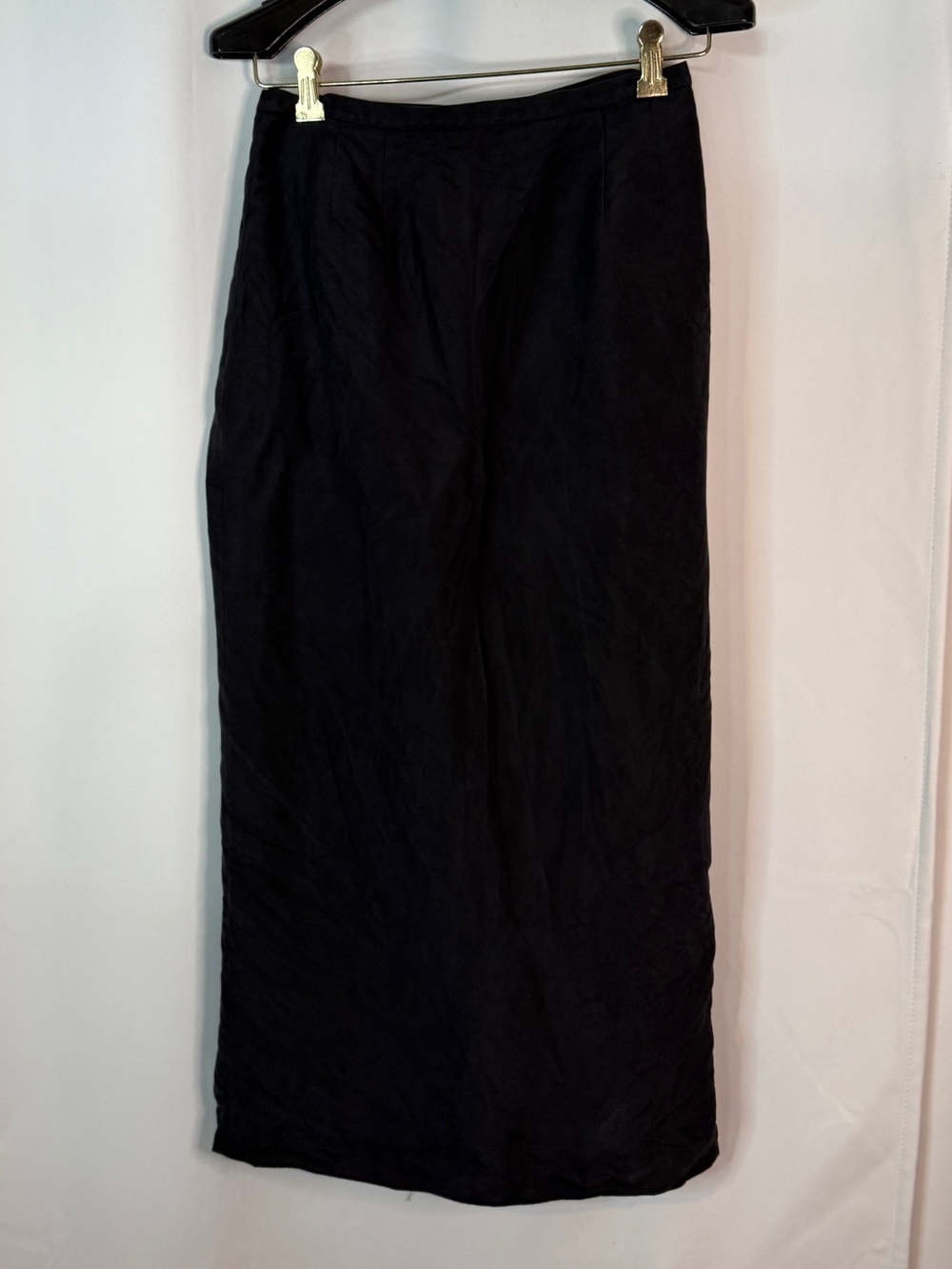 Vintage Talbots Black Maxi Skirt in Straight Silhouette
